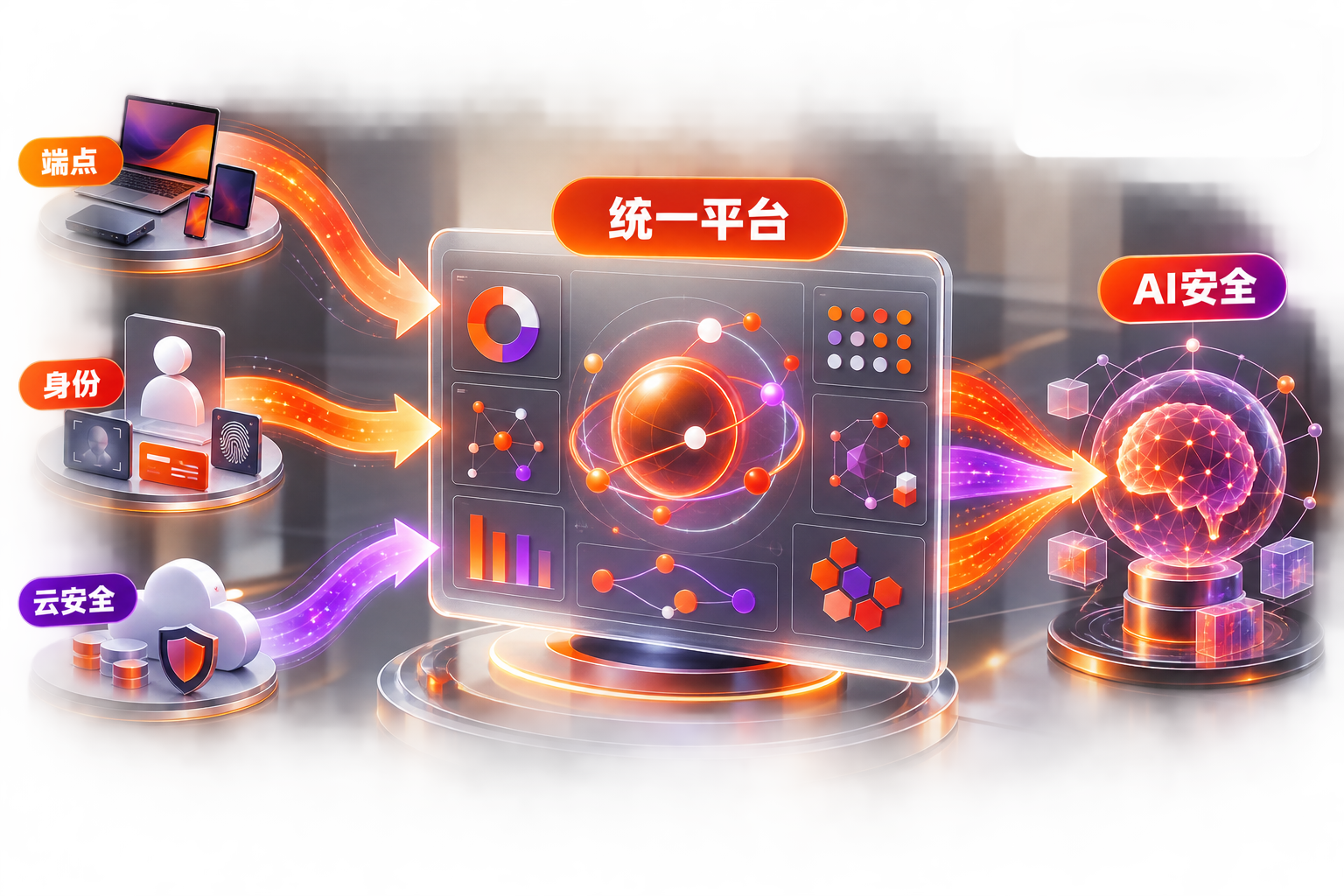 CrowdStrike官方标识与统一安全平台场景，端点、身份、云和AI遥测在一个控制台汇合。